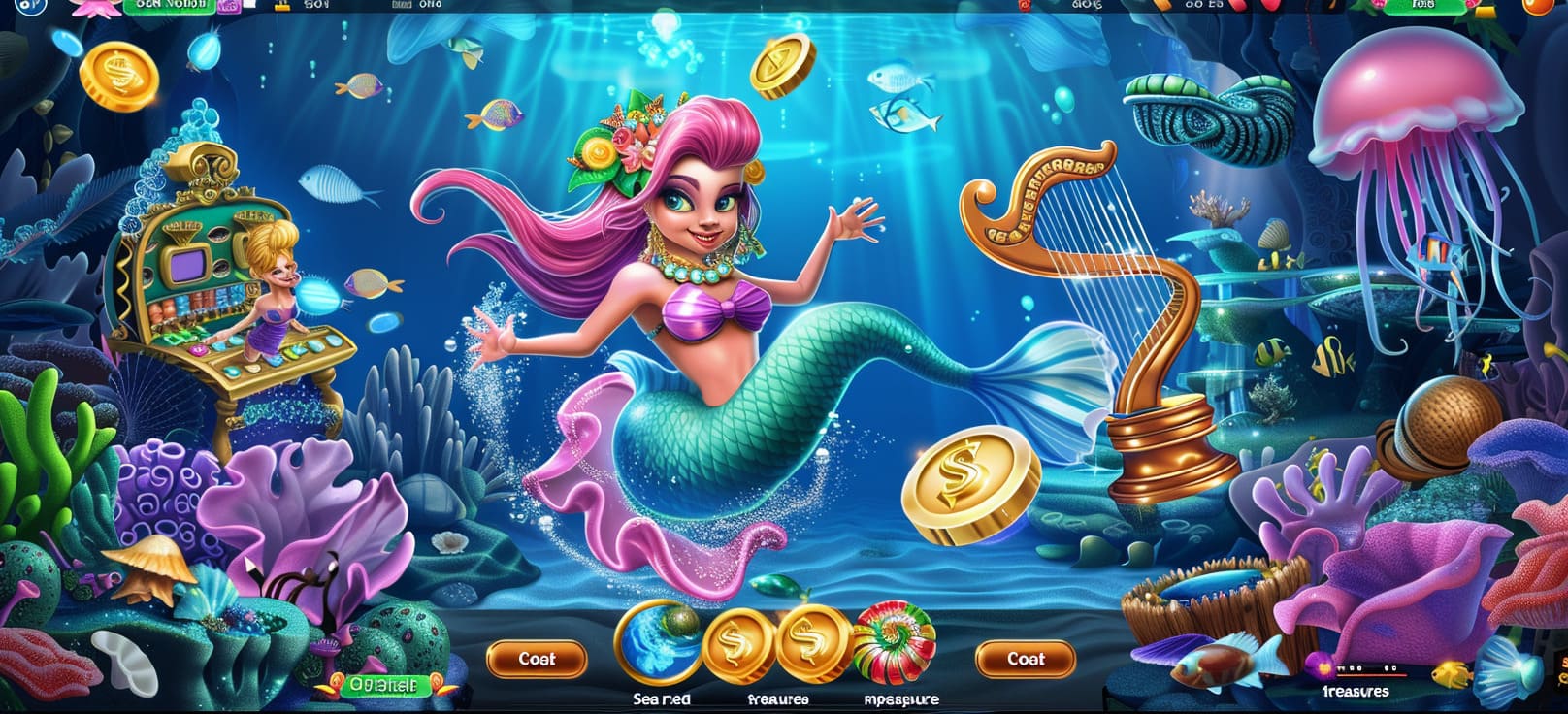 Caça-níqueis de sereia online com tesouros do mar no bbsbet cassino